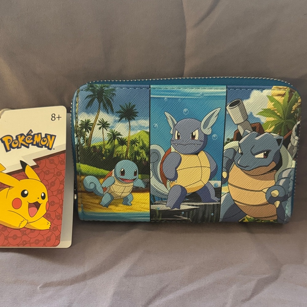 Loungefly Pokemon Wallet with Squirtle, Wartortle, and Blastoise